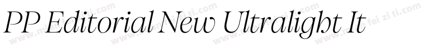 PP Editorial New Ultralight Italic字体转换